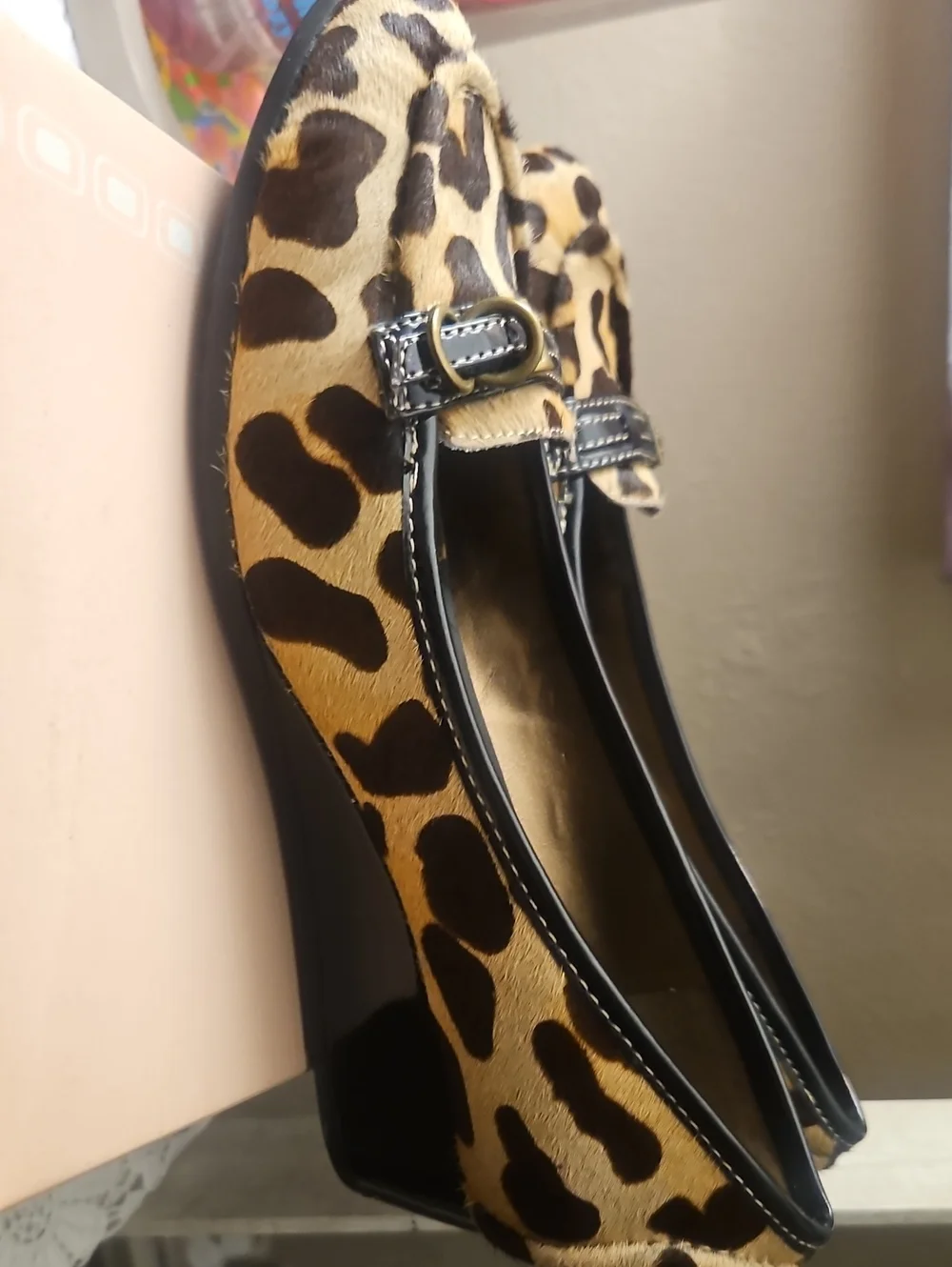 Bandolino Leopard Print Loafers in Tan and Brown